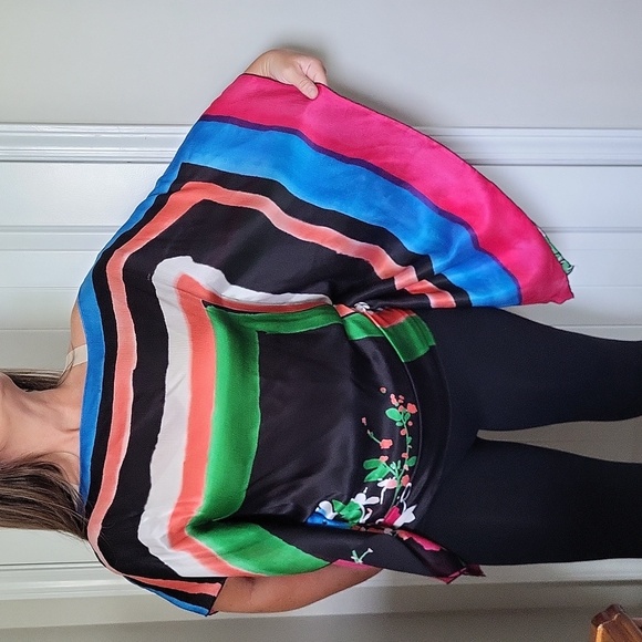 Bebe 100% SILK Asymmetrical Tunic Top/Dress | TAG ON NEVER WORN | Near Vintage - Picture 2 of 14